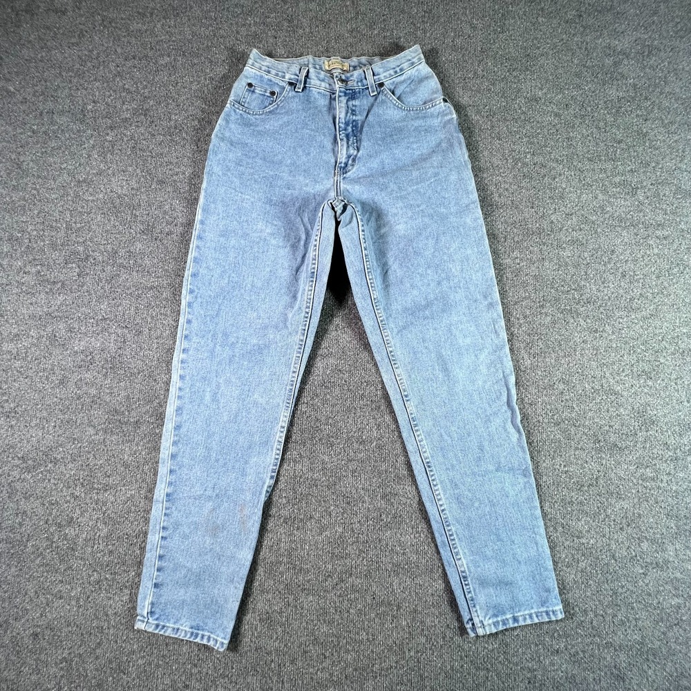 VTG St. John's Bay Mom Jeans Women 10 Blue Denim Light Wash High Waisted Tapered